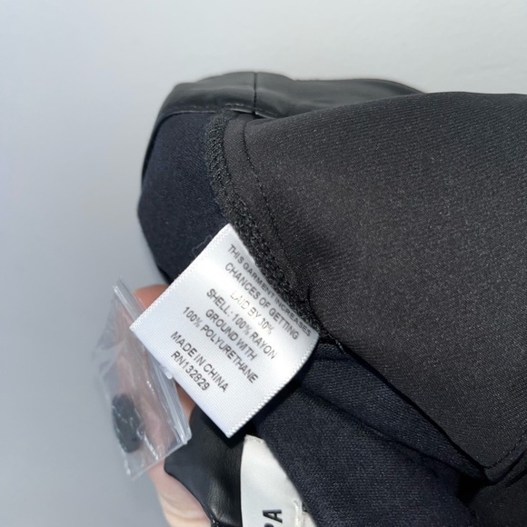 LPA Faux Leather Nino Biker Shorts in Black Size Medium - Picture 10 of 10